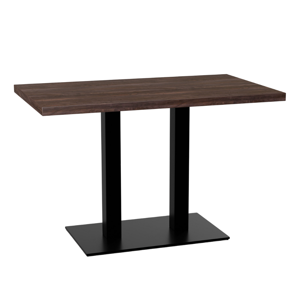 Stół bistro 120x70 cm | D4409 OV orzech brązowy | żeliwna rama