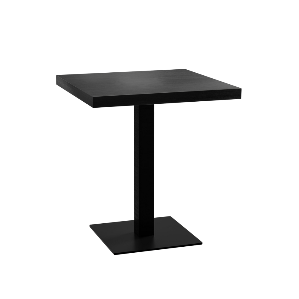 Stół bistro 60x60 cm | wygląd ciemnego drewna | żeliwna rama Stół gastro kwadratowy